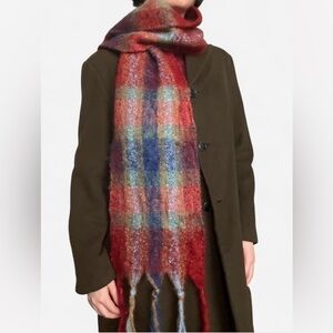 St Albans Mohair Plaid Scarf
